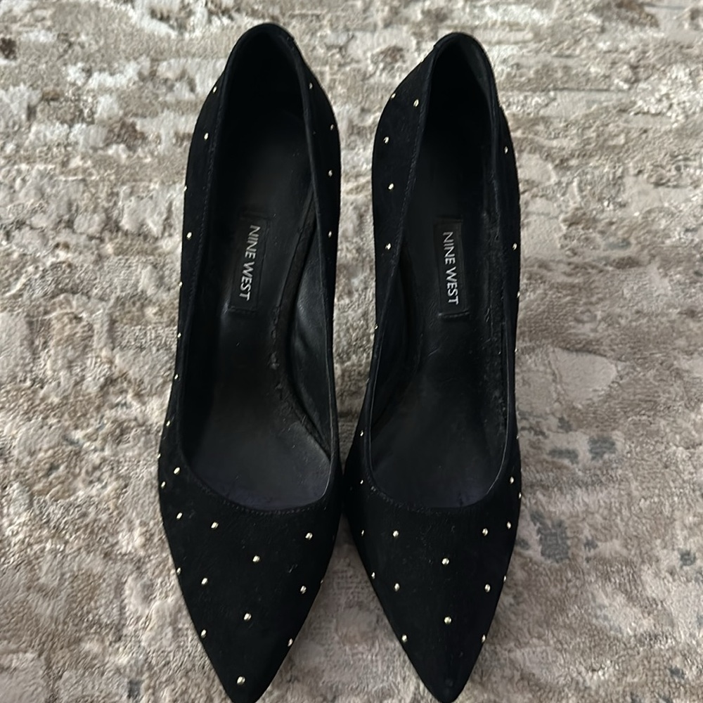 Black Nine West Heels with studs